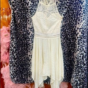 Cream colored Forever 21 lace-front sundress